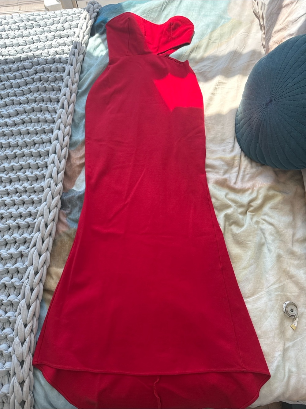 Lexi Serafina Strapless Red Evening Gown